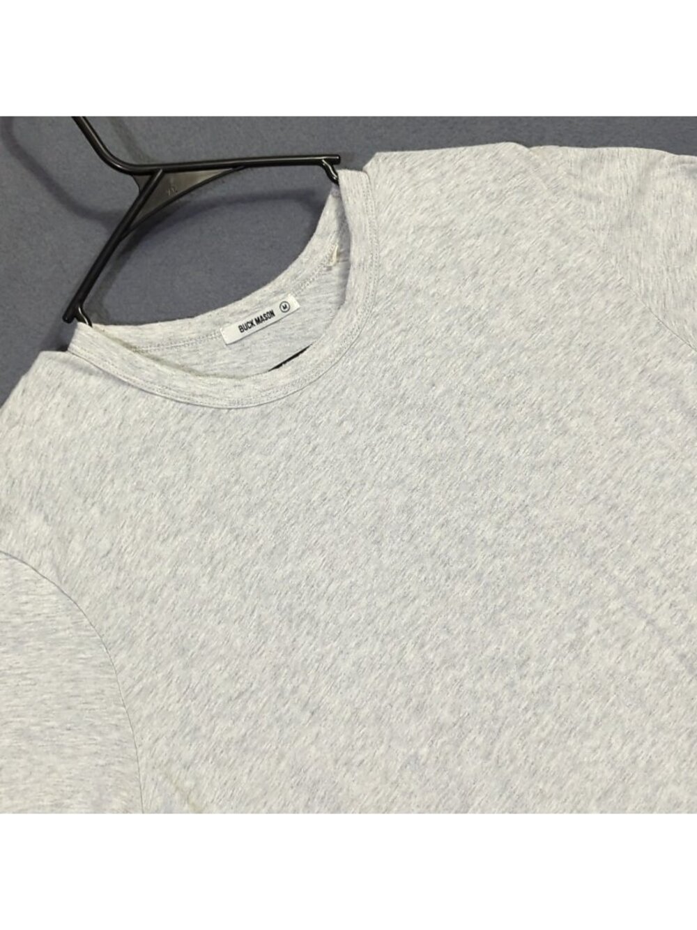 Buck Mason T-Shirt Men's M Gray Short Sleeve Curve Hem